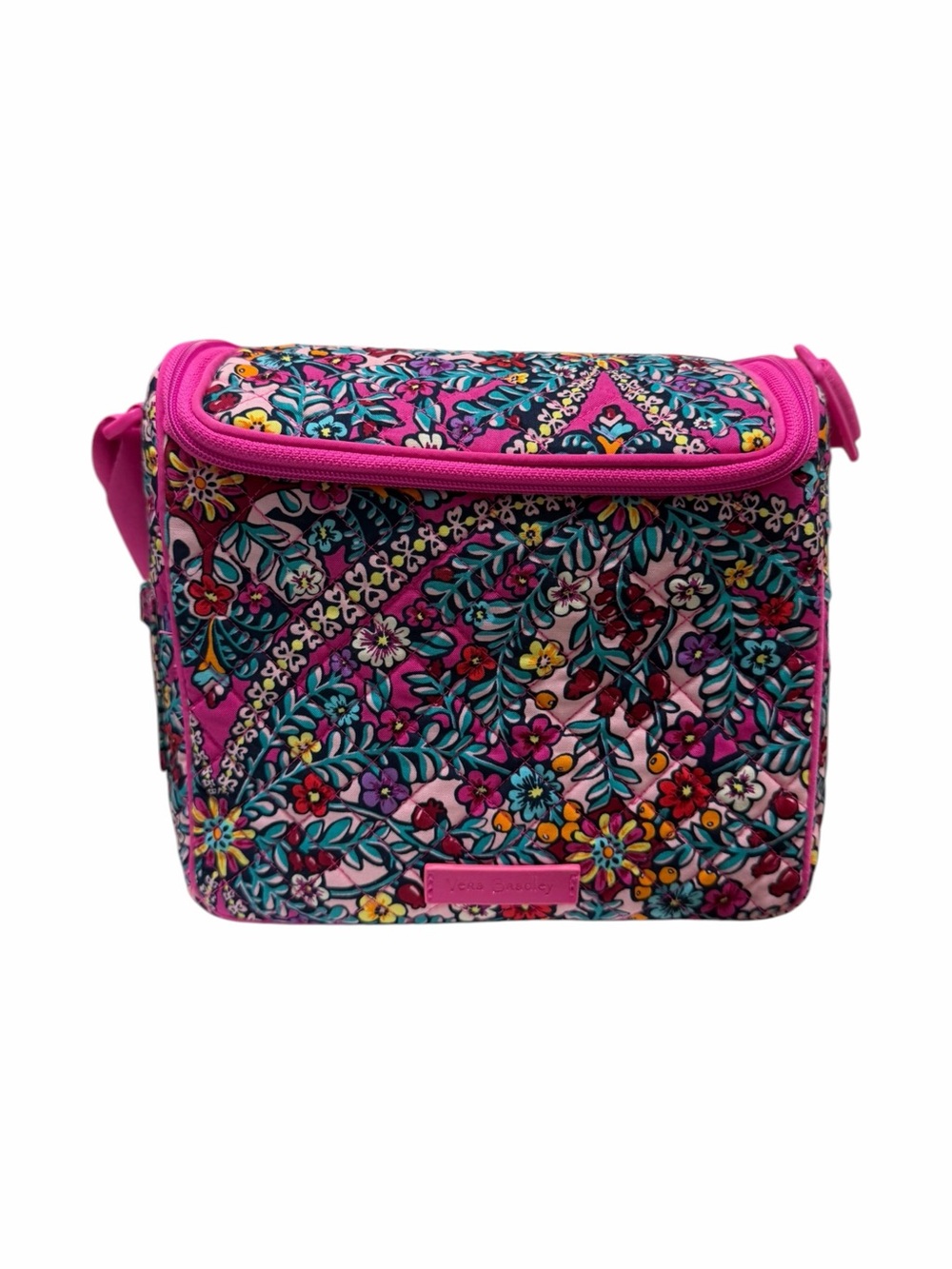 Vera Bradley Pink/Multi Floral Quilted Cotton Lunch Bag